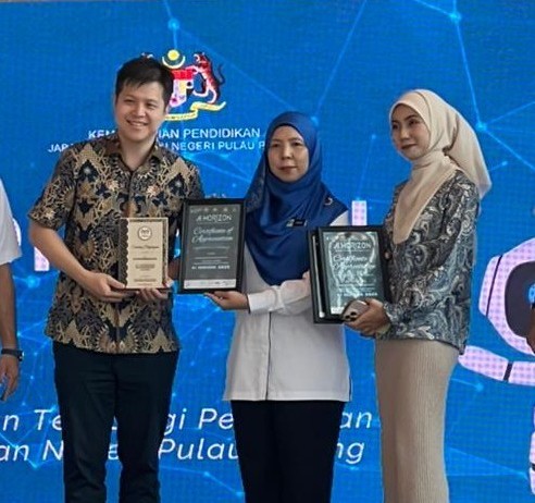 Receiving awards alongside state education officers